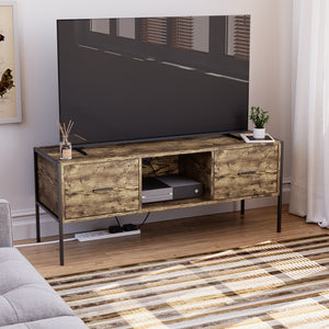 Brooklyn 2-Drawer TV Unit - Dark Wood