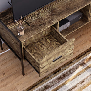 Brooklyn 2-Drawer TV Unit - Dark Wood
