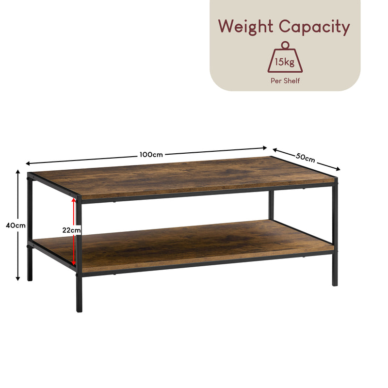 Brooklyn Coffee Table - Dark Wood