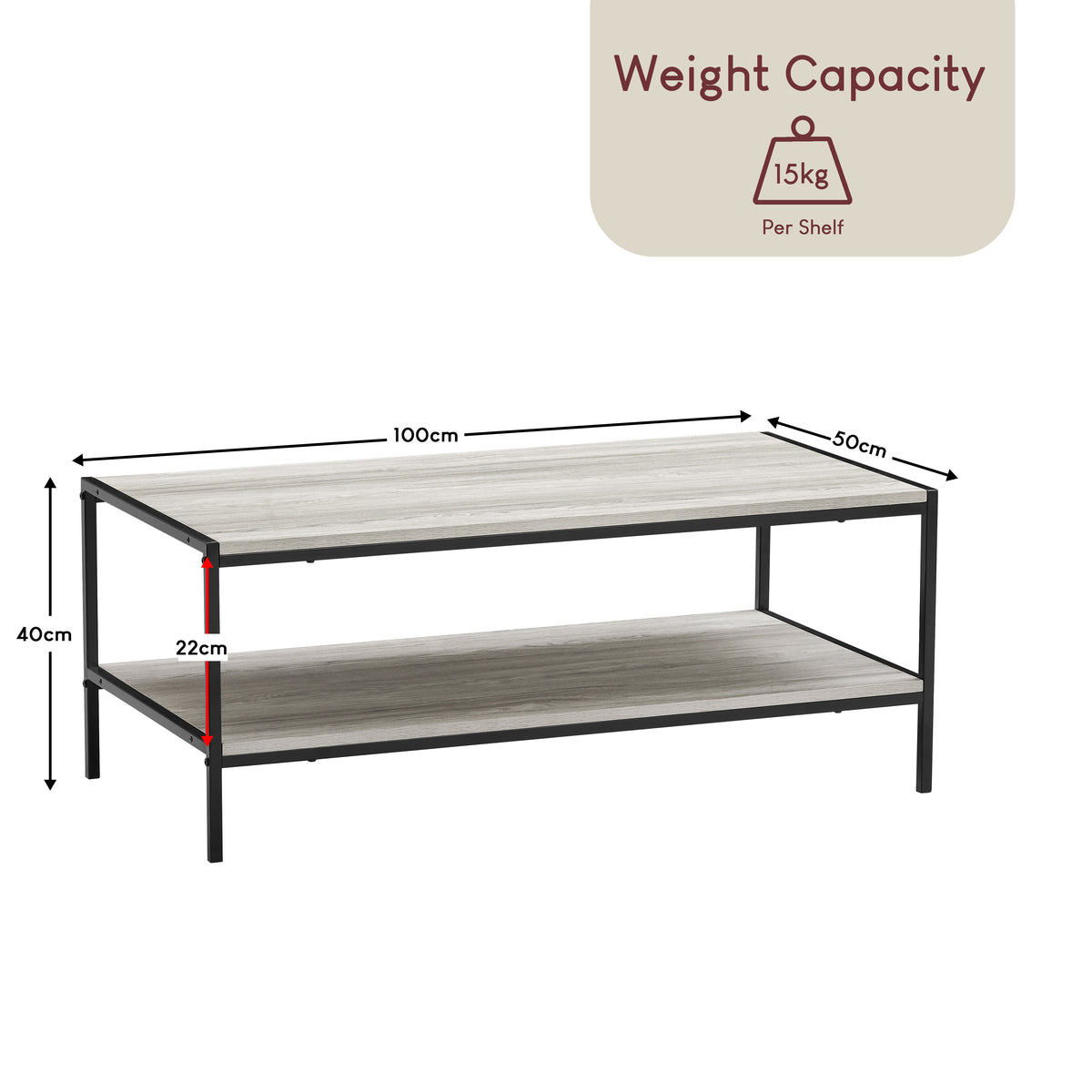 Brooklyn Coffee Table - Grey