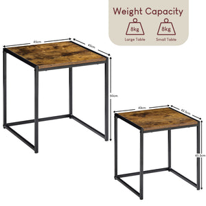 Brooklyn Nest of 2 Tables - Dark Wood