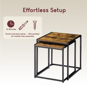 Brooklyn Nest of 2 Tables - Dark Wood