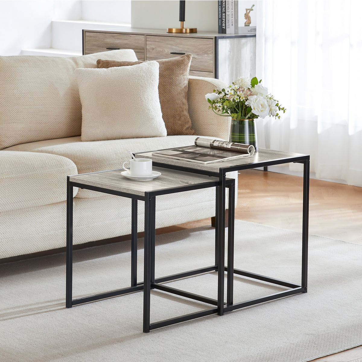 Brooklyn Nest of 2 Tables - Grey