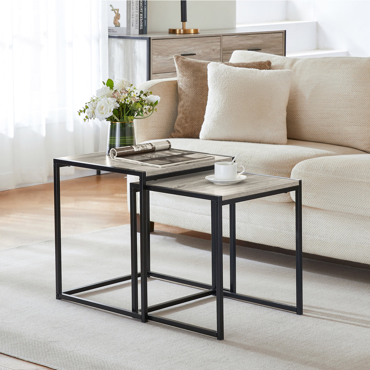 Brooklyn Nest of 2 Tables - Grey