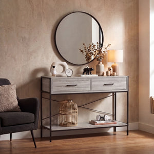 Brooklyn 2-Drawer Console Table - Grey