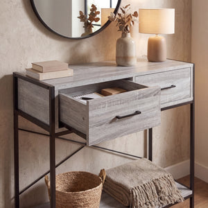 Brooklyn 2-Drawer Console Table - Grey