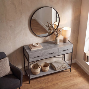Brooklyn 3-Drawer Console Table - Grey