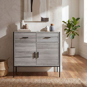 Brooklyn 2-Door 2-Drawer Sideboard - Grey