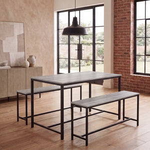 Brooklyn 4-Seater Dining Set - Grey