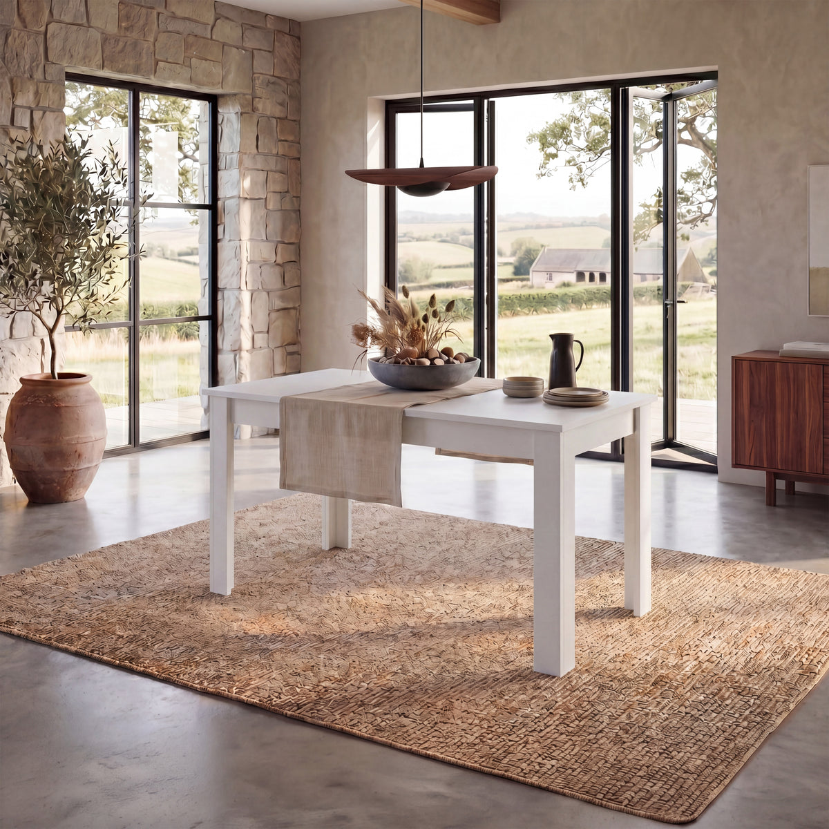 Medina 4-Seater Dining Table - White