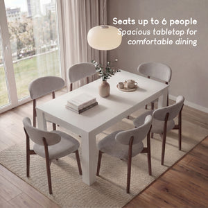 Medina 6-Seater Dining Table - White