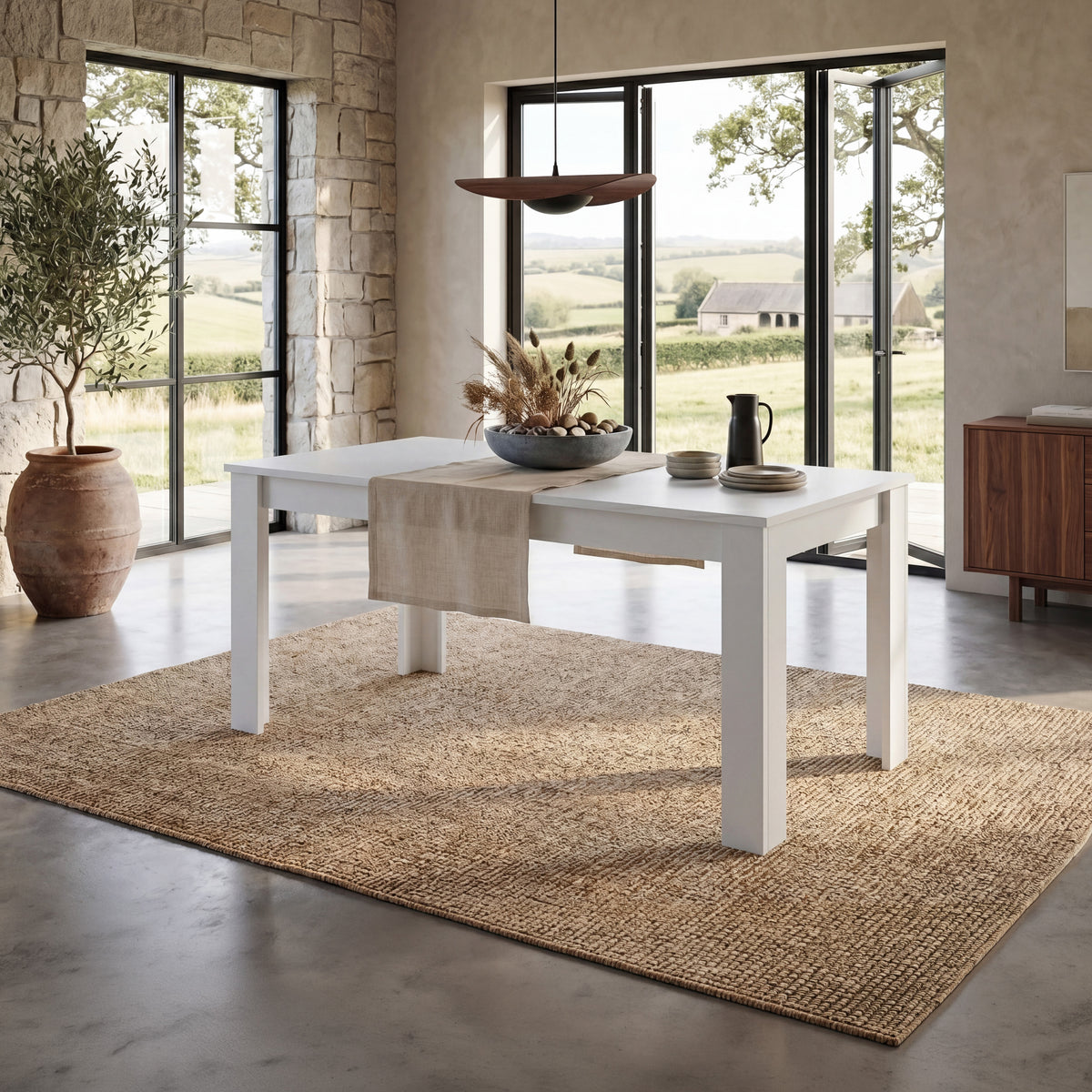 Medina 6-Seater Dining Table - White