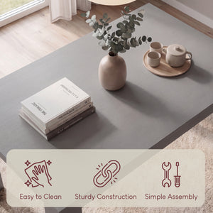 Medina 4-Seater Dining Table - Grey