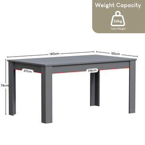 Medina 6-Seater Dining Table - Grey
