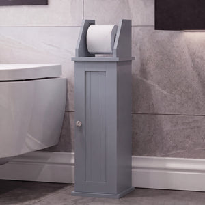 Toilet Roll Holder & Cupboard, Grey (FSC 100%)