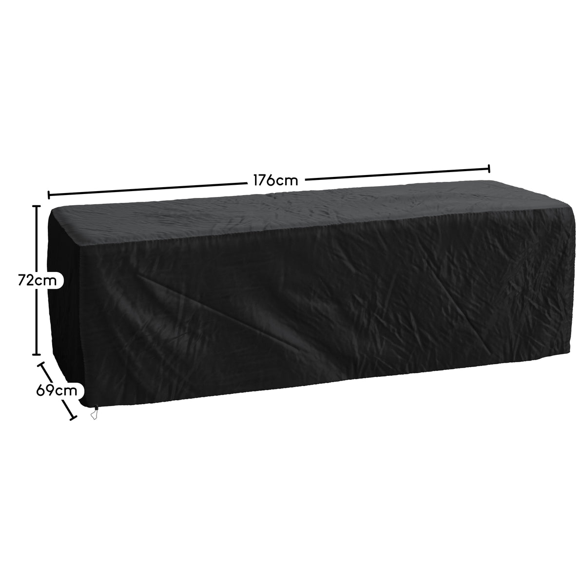 Hampton 4 Seater Corner Rattan Set, Black & Outdoor Patio Furniture Cover