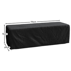 Hampton 4 Seater Corner Rattan Set, Black & Outdoor Patio Furniture Cover