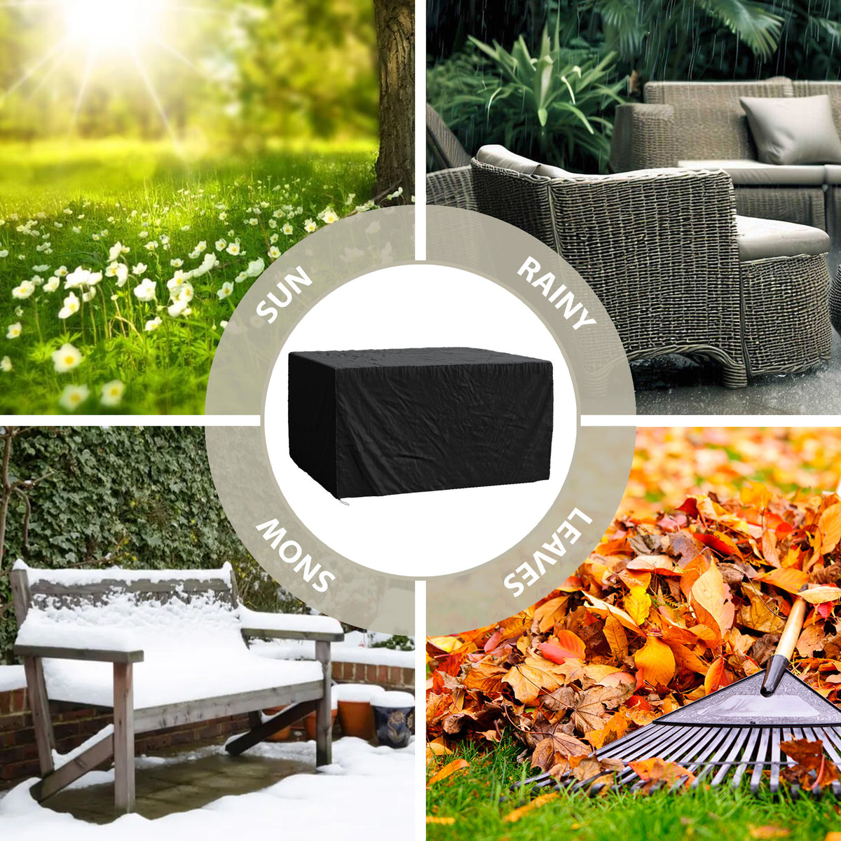 Outdoor Patio Furniture Cover - 200x126x76cm UKFR