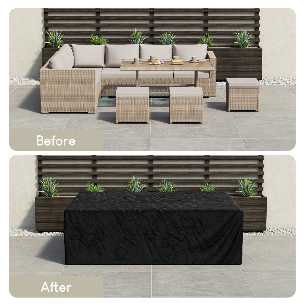 Outdoor Patio Furniture Cover - 220x188x63cm UKFR