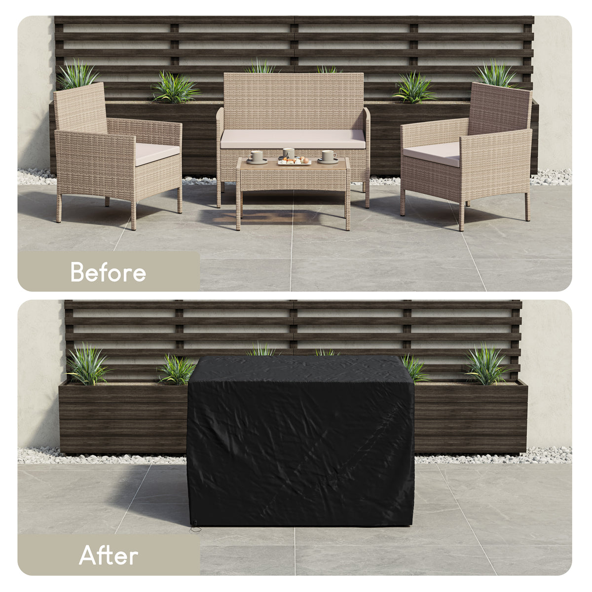 Outdoor Patio Furniture Cover - 123x120x76cm UKFR