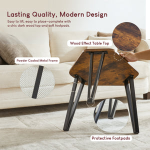 Brooklyn Nest of 3 Tables - Dark Wood