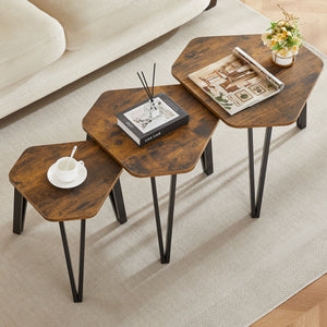 Brooklyn Nest of 3 Tables - Dark Wood