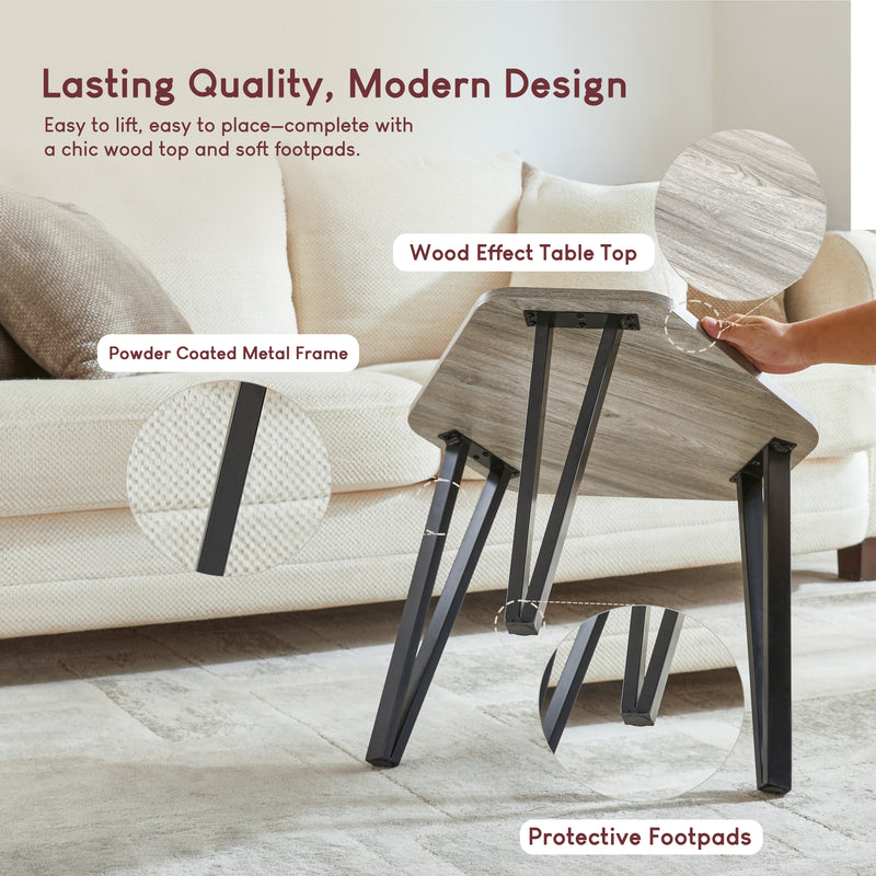 Brooklyn Nest of 3 Tables - Grey