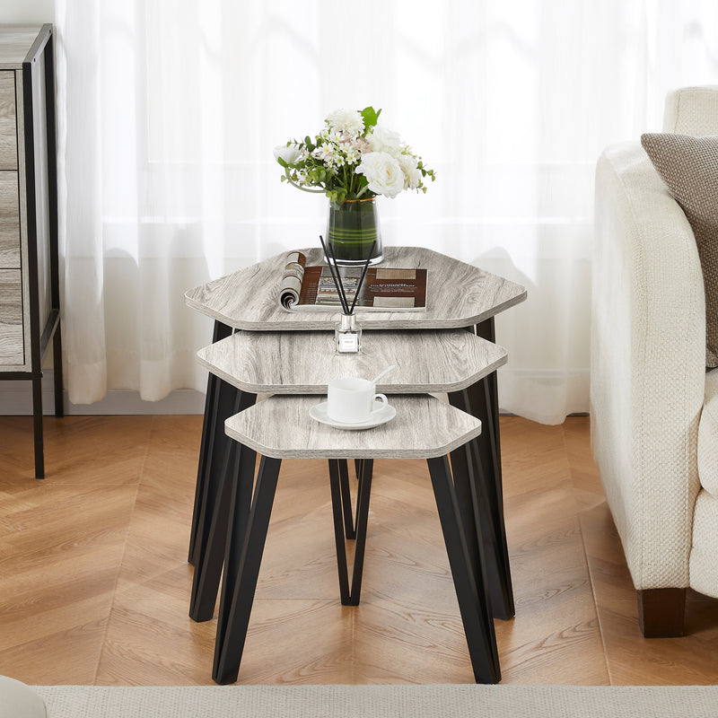 Brooklyn Nest of 3 Tables - Grey