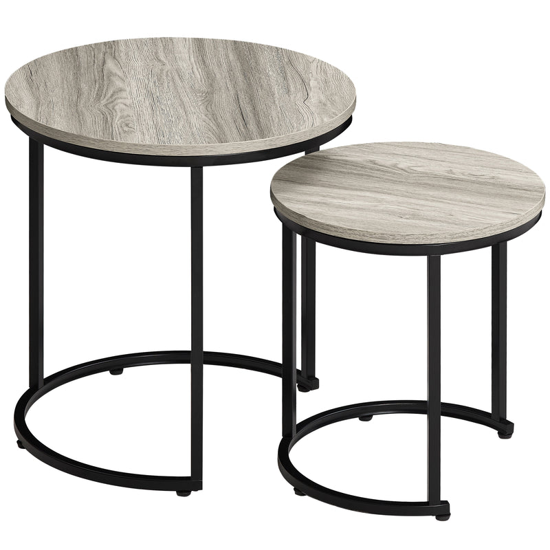 Brooklyn Nest of 2 Round Tables - Grey