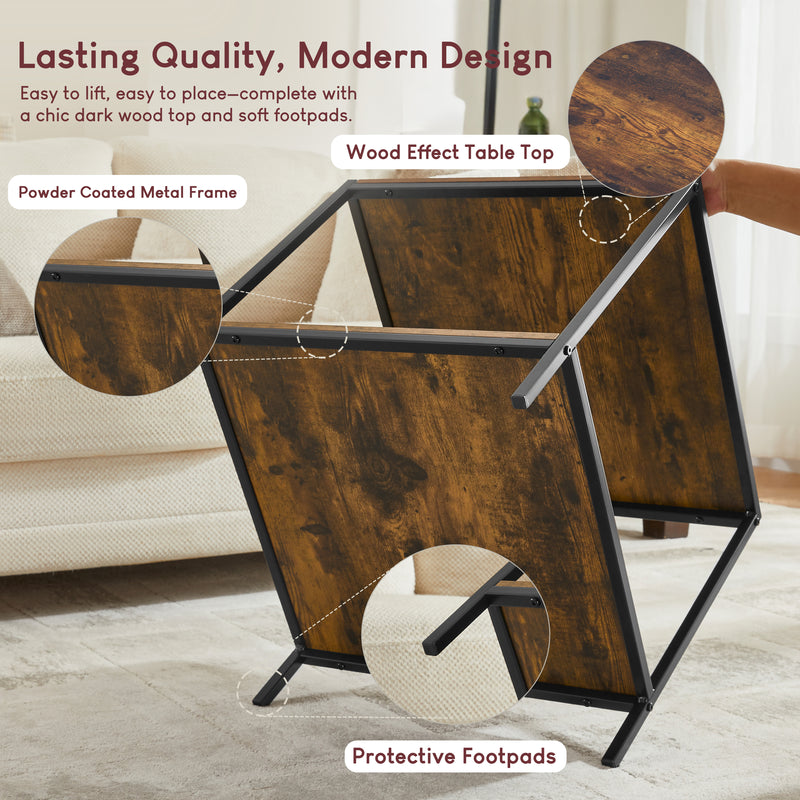 Brooklyn End Table - Dark Wood