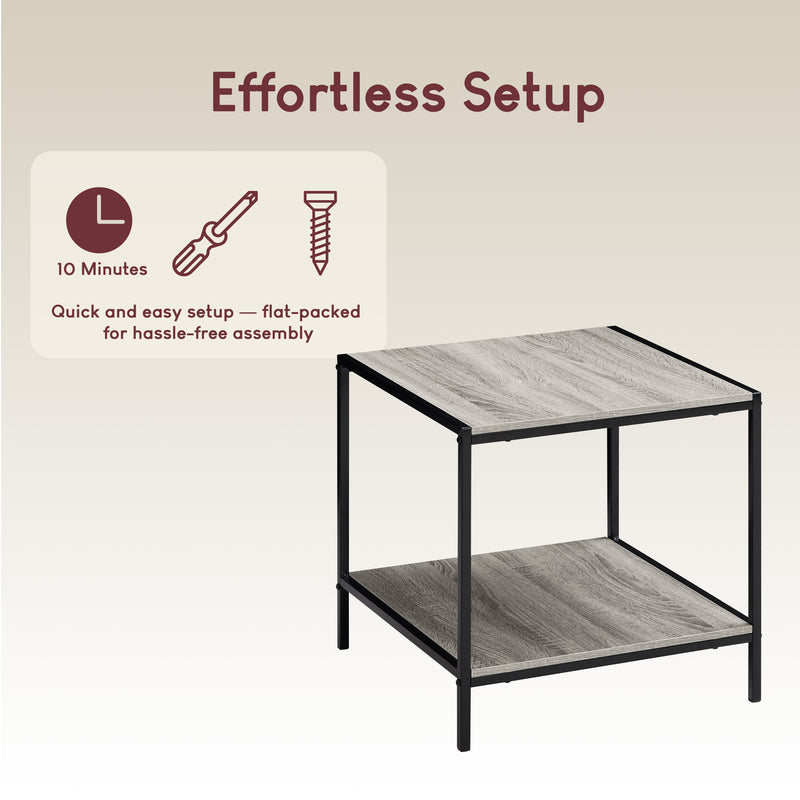 Brooklyn End Table - Grey