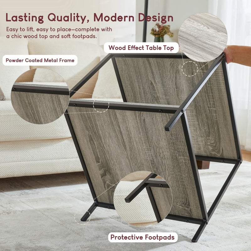 Brooklyn End Table - Grey