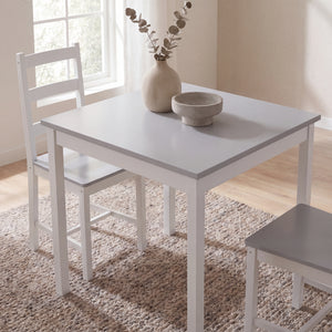 Yorkshire 2-Seater Dining Set - White & Grey
