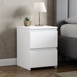 Denver Large Bedside Table, White