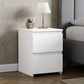 Denver Large Bedside Table, White