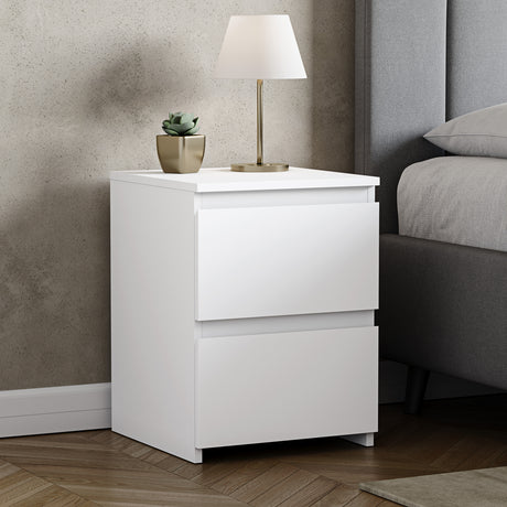 Denver Large Bedside Table, White