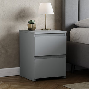 Denver Large Bedside Table, Grey