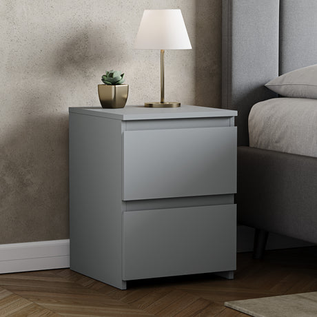 Denver Large Bedside Table, Grey