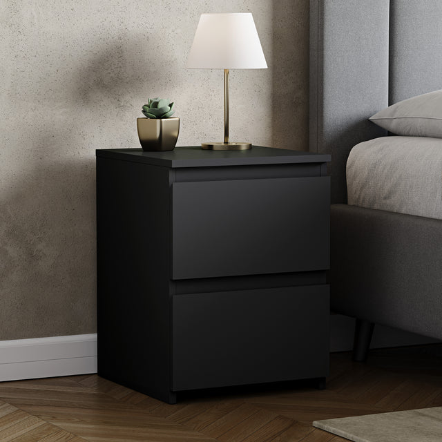 Denver Large Bedside Table, Black