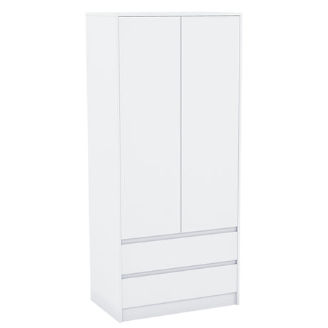 Denver 2 door 2 drawer wardrobe, White
