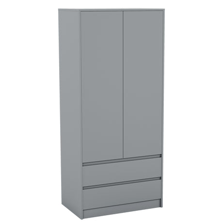 Denver 2 door 2 drawer wardrobe, Grey
