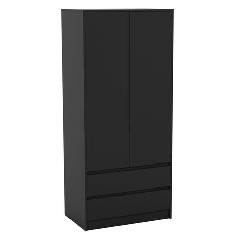 Denver 2 door 2 drawer wardrobe, Black
