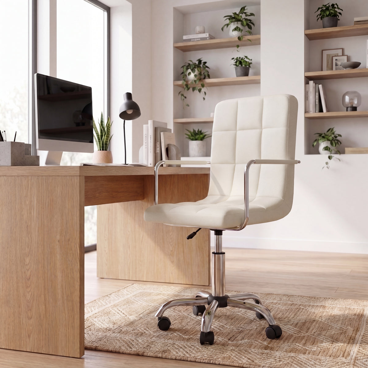 Calbo Office Chair, Beige UKFR