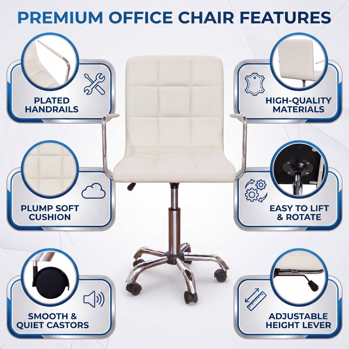 Calbo Office Chair, Beige UKFR