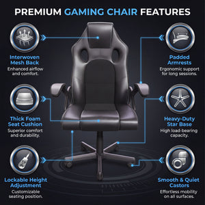 Coma Racing Gaming Chair, Black UKFR