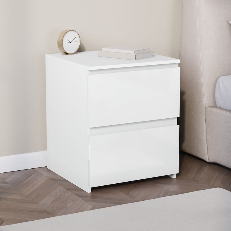 Glinton 2-Drawer Bedside Chest - White (FSC 100%)