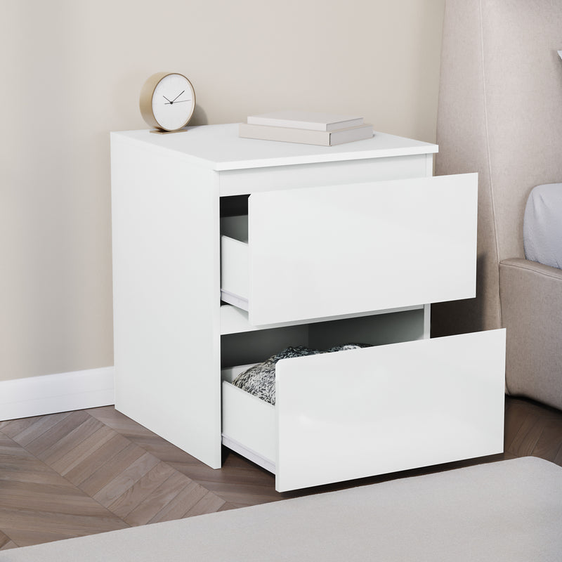 Glinton 2-Drawer Bedside Chest - White (FSC 100%)