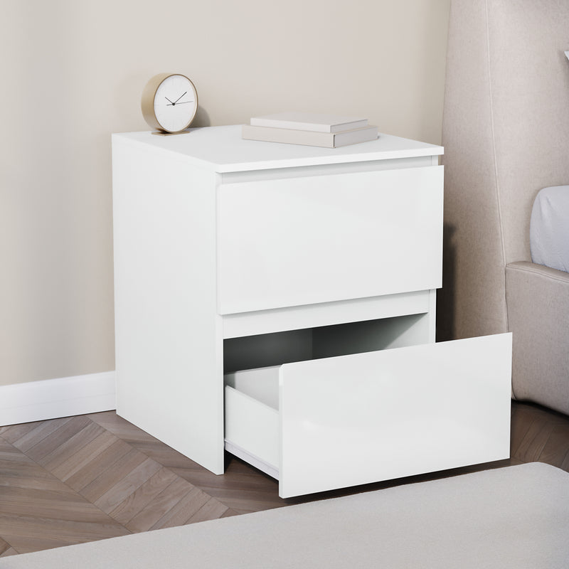 Glinton 2-Drawer Bedside Chest - White (FSC 100%)