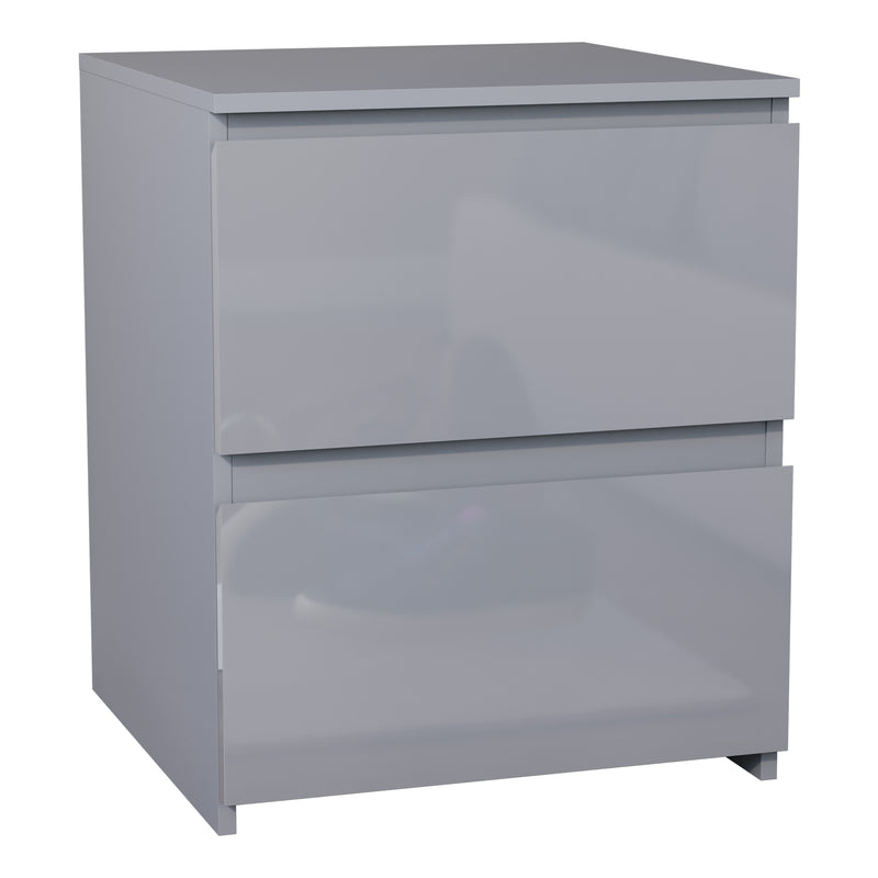Glinton 2-Drawer Bedside Chest - Grey (FSC 100%)