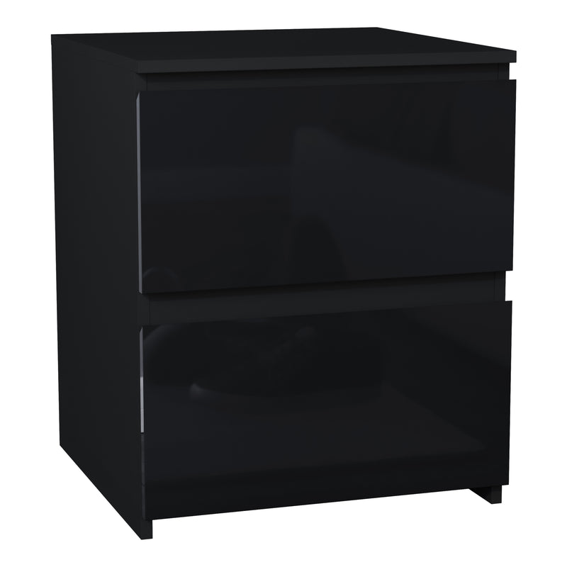 Glinton 2-Drawer Bedside Chest - Black (FSC 100%)
